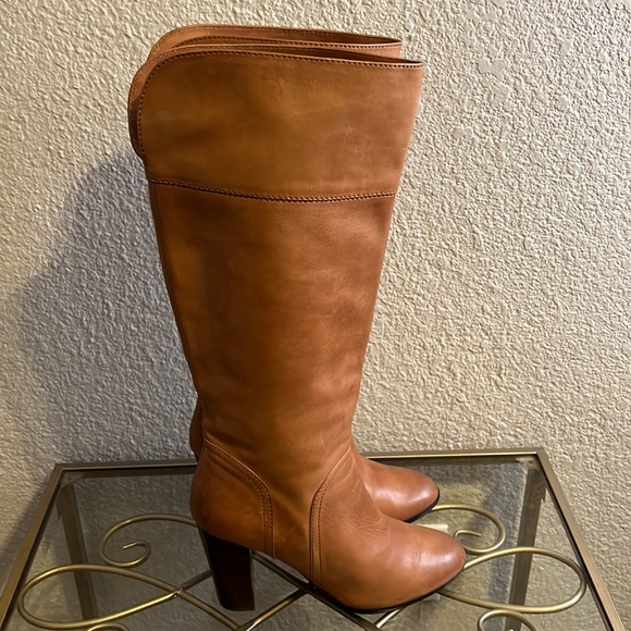 Halogen Camel Leather Knee Boots Sz 11 - Picture 3 of 7
